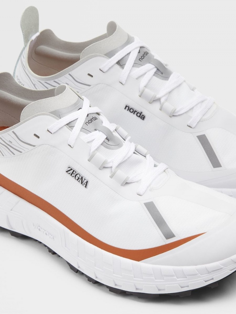 White Zegna Norda Sneakers | GUYSJZC-87