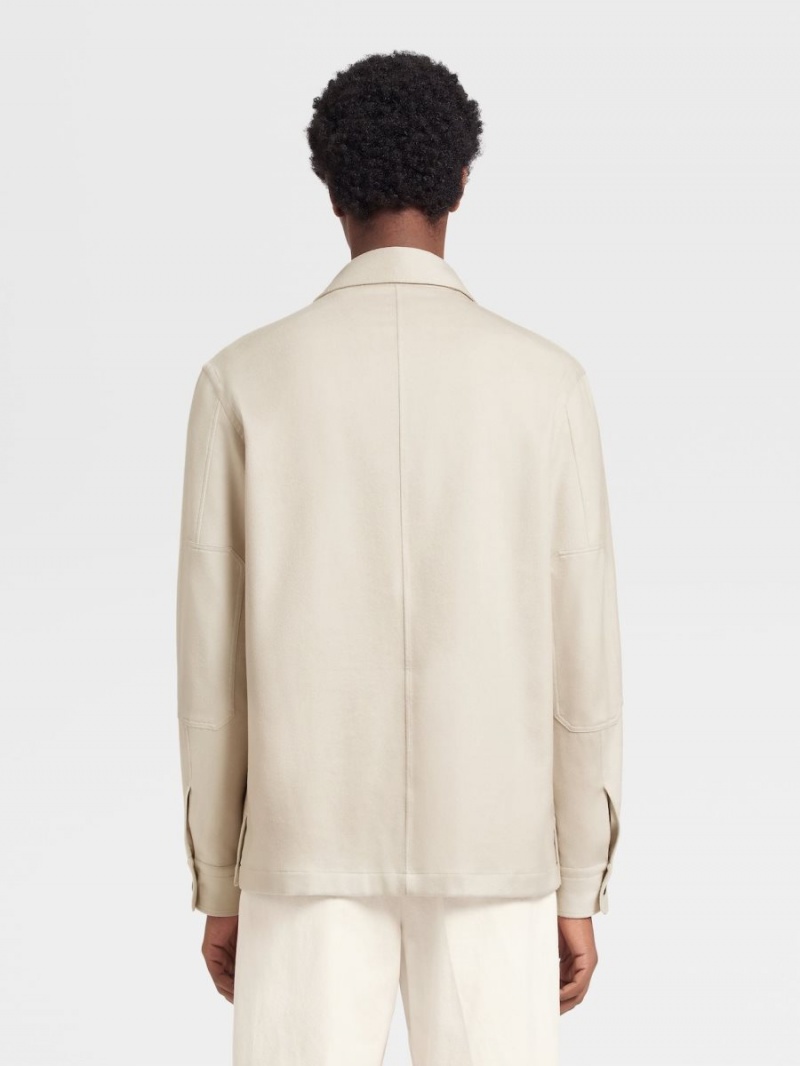 White Zegna Oasi Cashmere Overshirt | AFLROUY-96