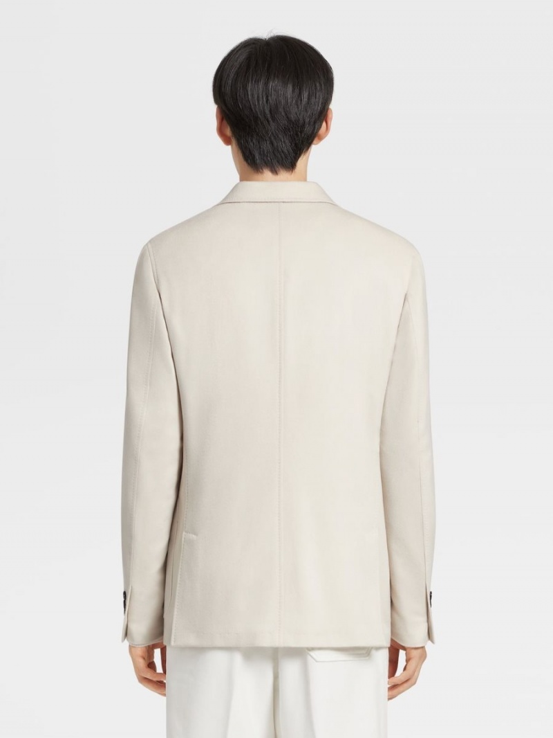 White Zegna Oasi Cashmere Shirt Jacket | WQCRZSF-20