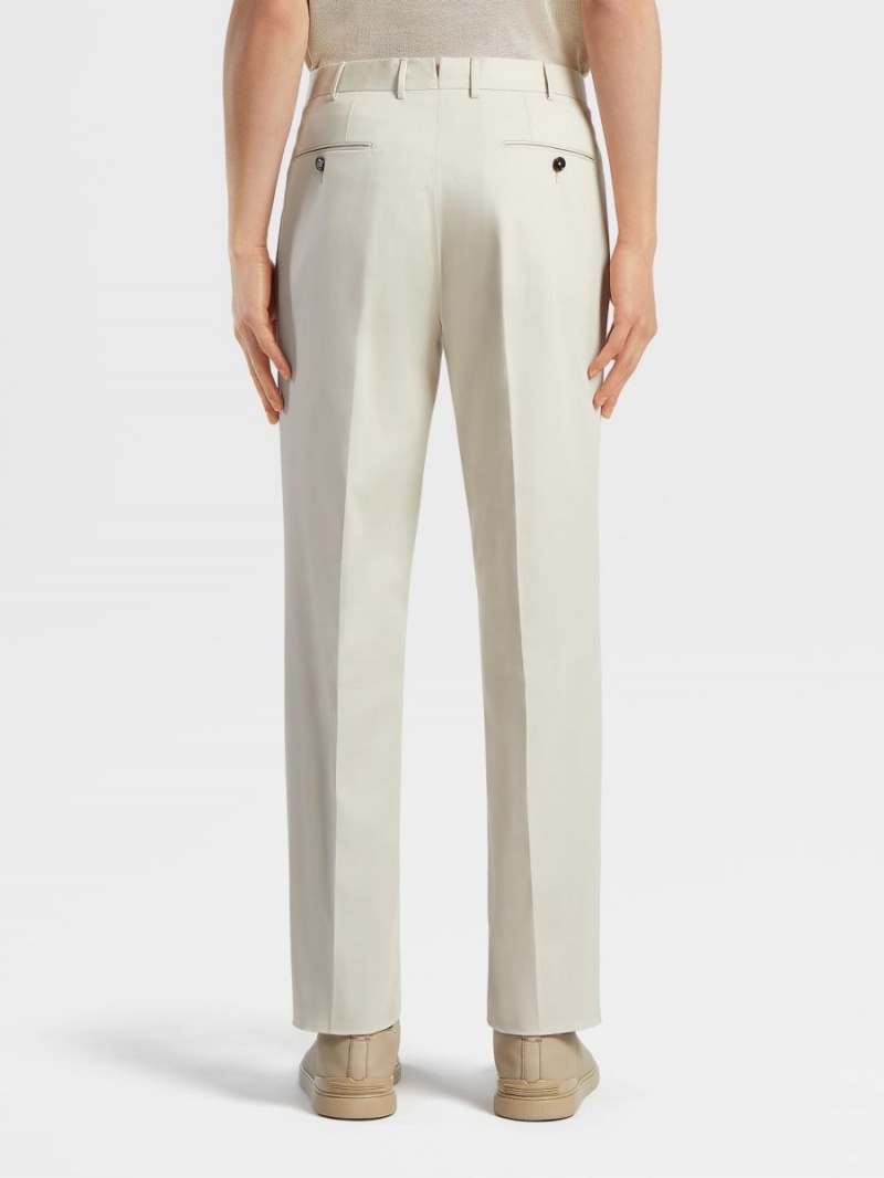 White Zegna Premium Cotton Pants | JODBLWY-59