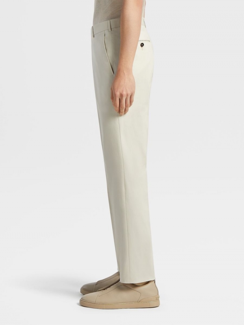 White Zegna Premium Cotton Pants | JODBLWY-59