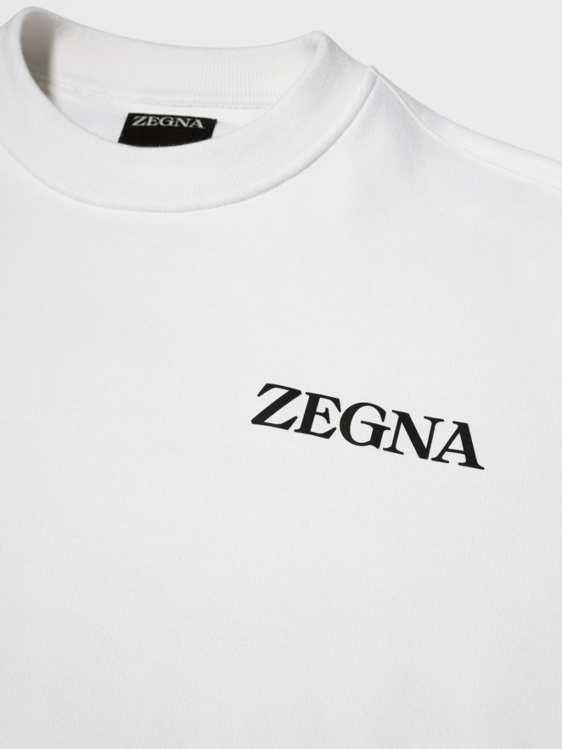 White Zegna #usetheexisting Cotton Crewneck Sweatshirt | QTYWPHO-85