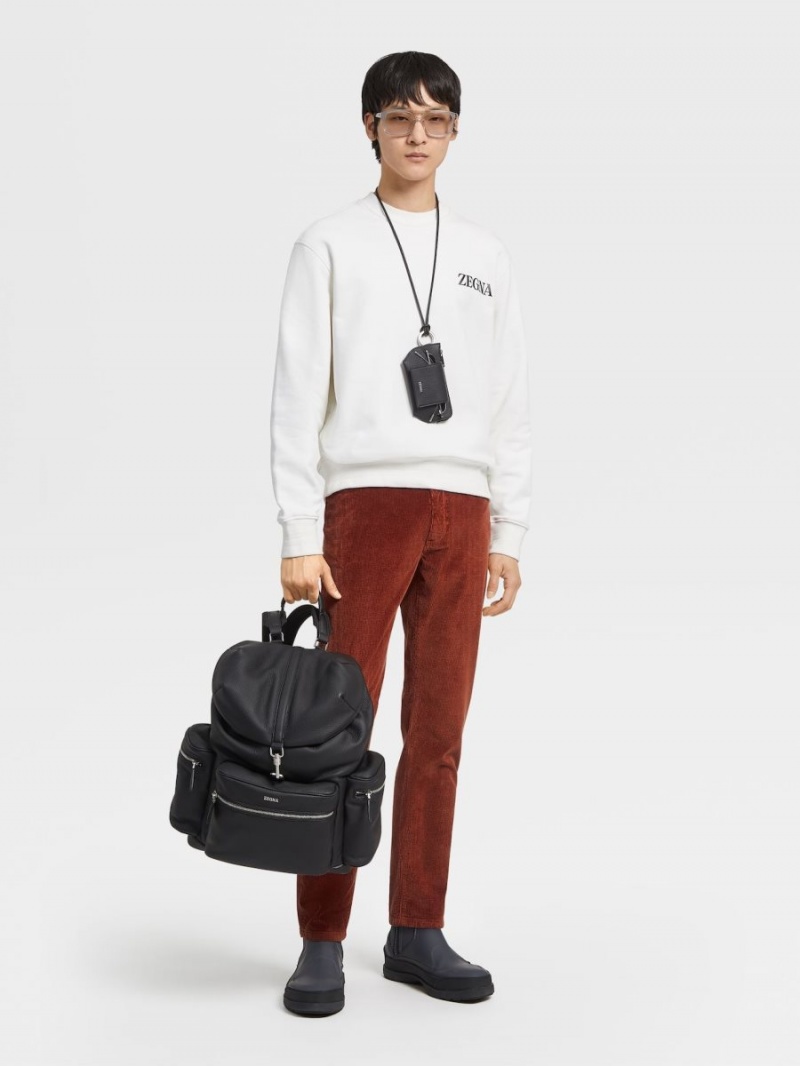 White Zegna #usetheexisting Cotton Crewneck Sweatshirt | QTYWPHO-85