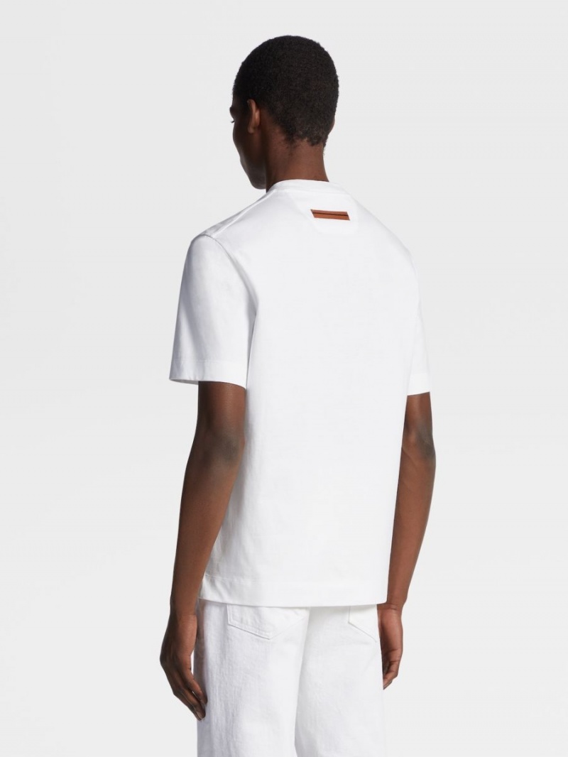 White Zegna #usetheexisting Cotton T-shirt | PLHDKUE-15