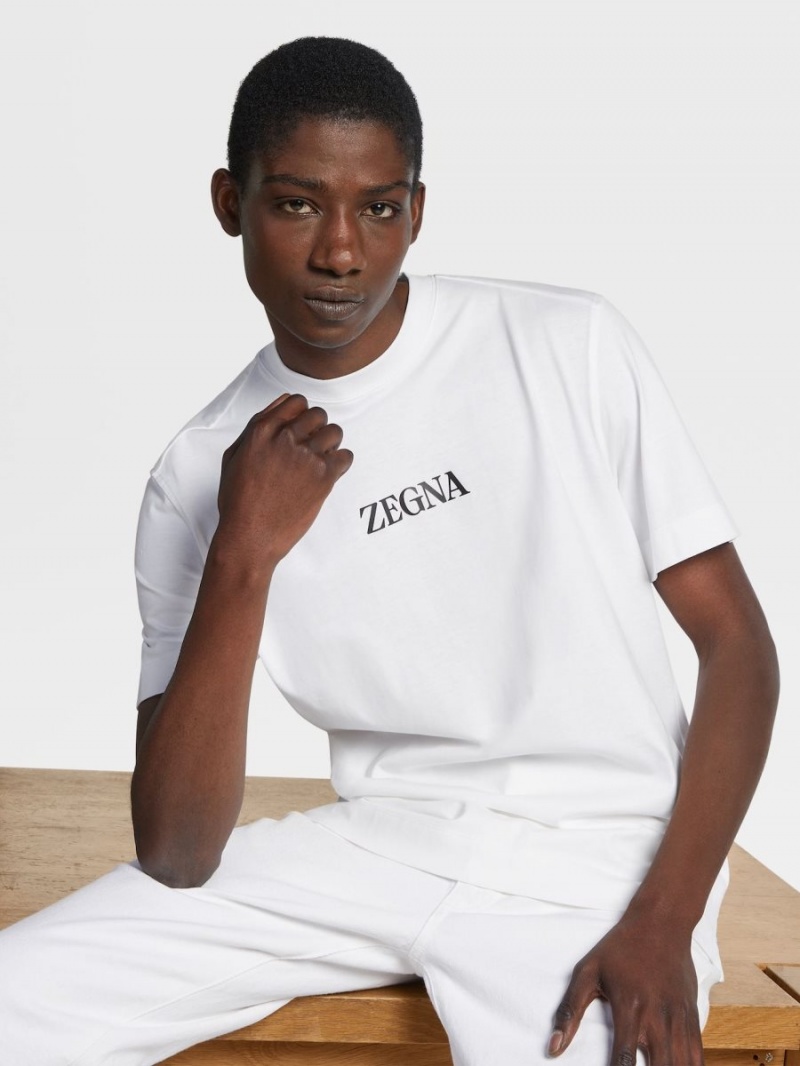 White Zegna #usetheexisting Cotton T-shirt | PLHDKUE-15