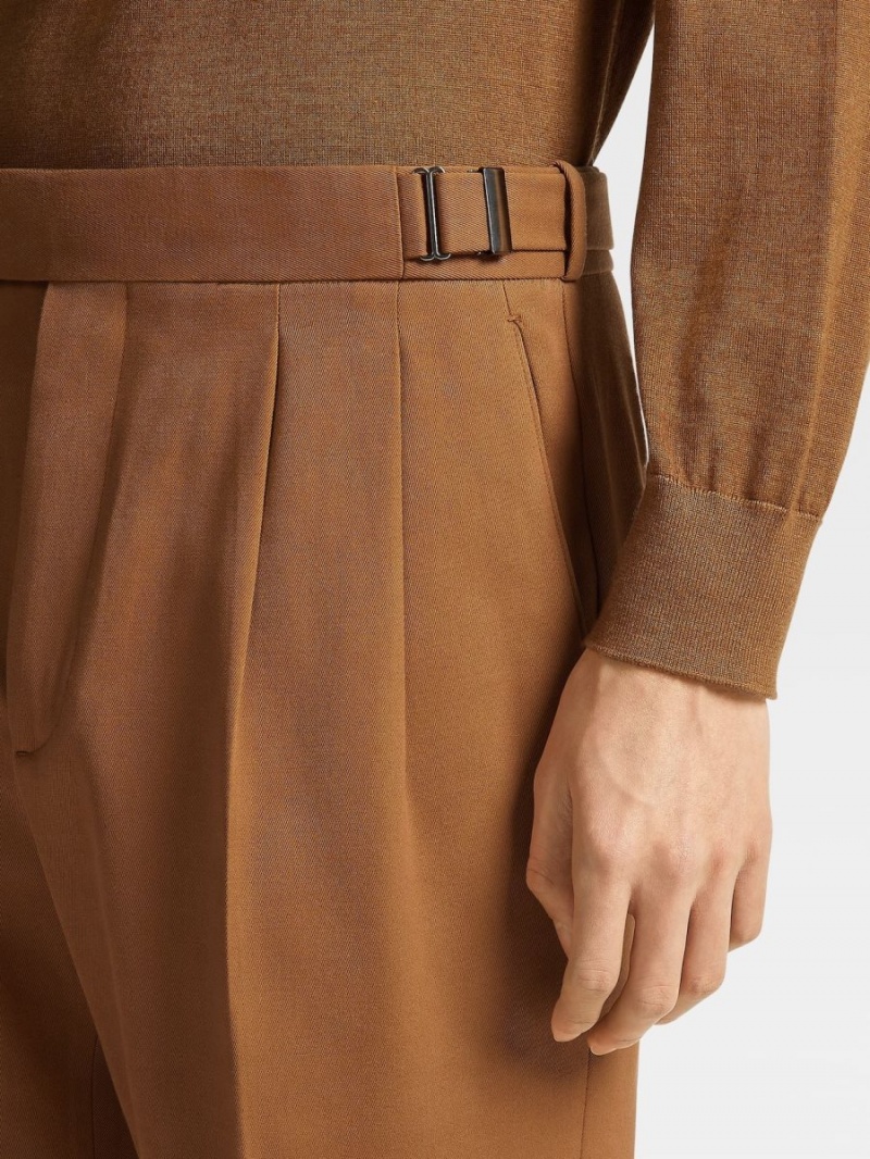 Zegna Cotton And Wool Pants | WHAGCRE-52