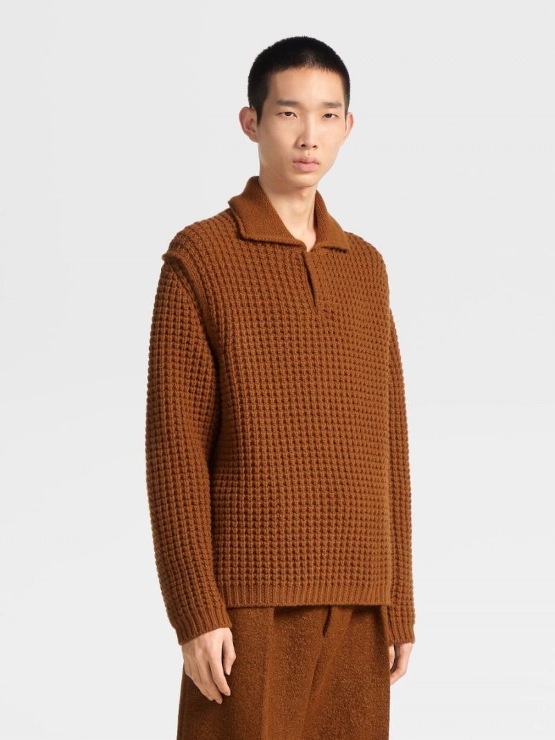 Zegna Oasi Cashmere Polo Sweater | IEPKLAO-58