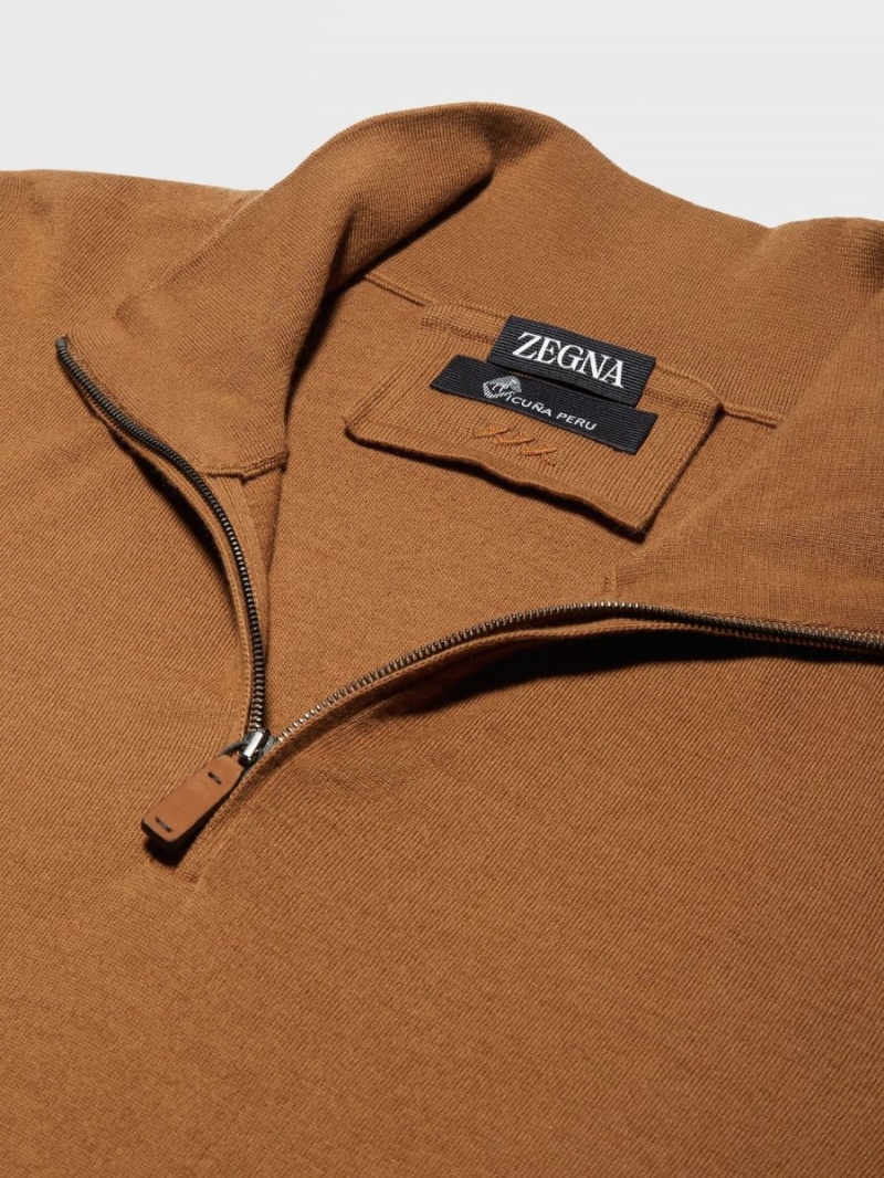 Zegna Zip Mock Sweater | LOAYKRC-01